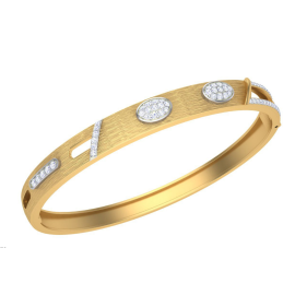 Oval Ellipse Faceted Diamond Bracelet