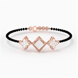 Royal Black Beads Diamond Bracelet