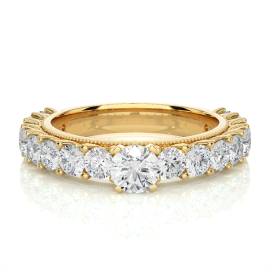 Elegant Double Band Engagement Rings